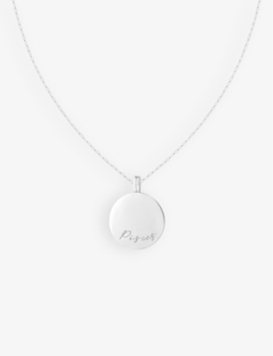 Pisces Bold Zodiac plated recycled 925 sterling-silver necklace