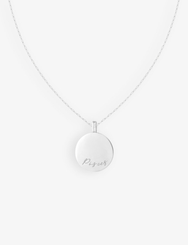 Pisces Bold Zodiac plated recycled 925 sterling-silver necklace