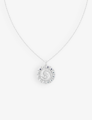 ASTRID & MIYU: Pisces Bold Zodiac plated recycled 925 sterling-silver necklace