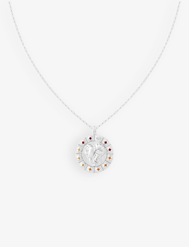 Aries Bold Zodiac plated recycled 925 sterling-silver necklace