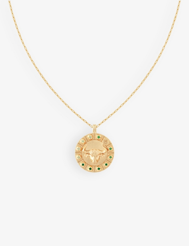 Taurus Bold Zodiac plated recycled 925 sterling-silver necklace