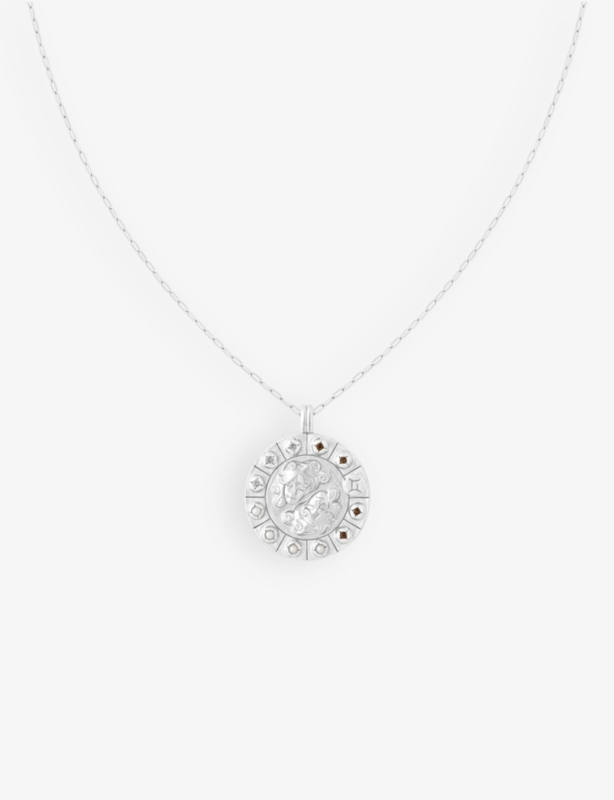Gemini Bold Zodiac plated recycled 925 sterling-silver necklace