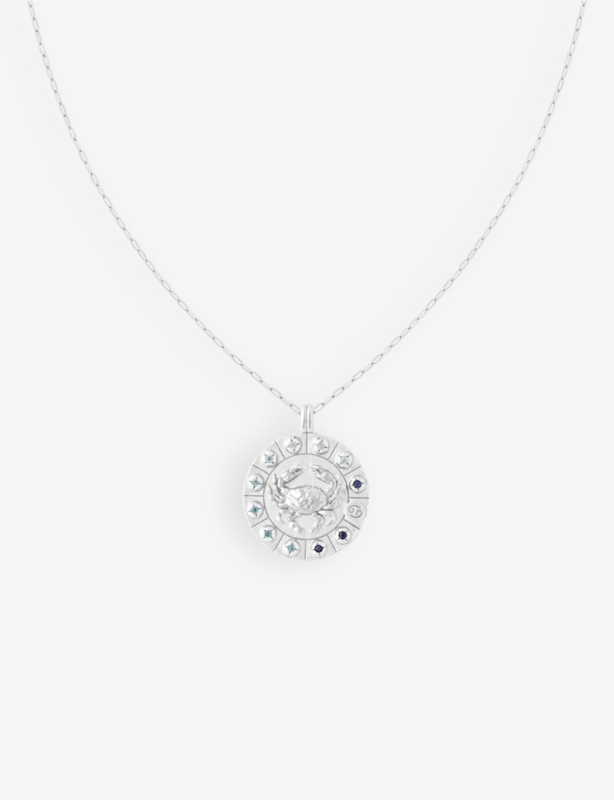 Cancer Bold Zodiac plated recycled 925 sterling-silver necklace