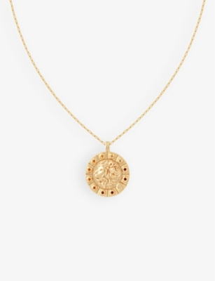 ASTRID & MIYU: Leo Bold Zodiac plated 925 sterling-silver necklace