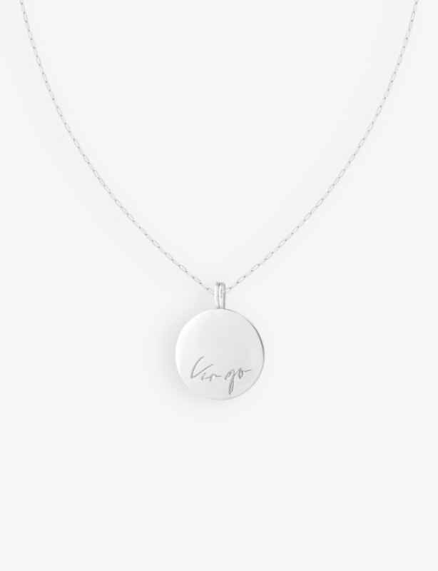 Virgo Bold Zodiac plated recycled 925 sterling-silver necklace