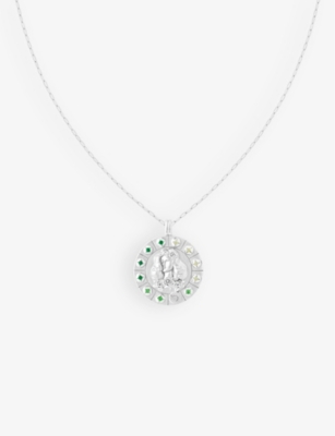 ASTRID & MIYU: Virgo Bold Zodiac plated recycled 925 sterling-silver necklace