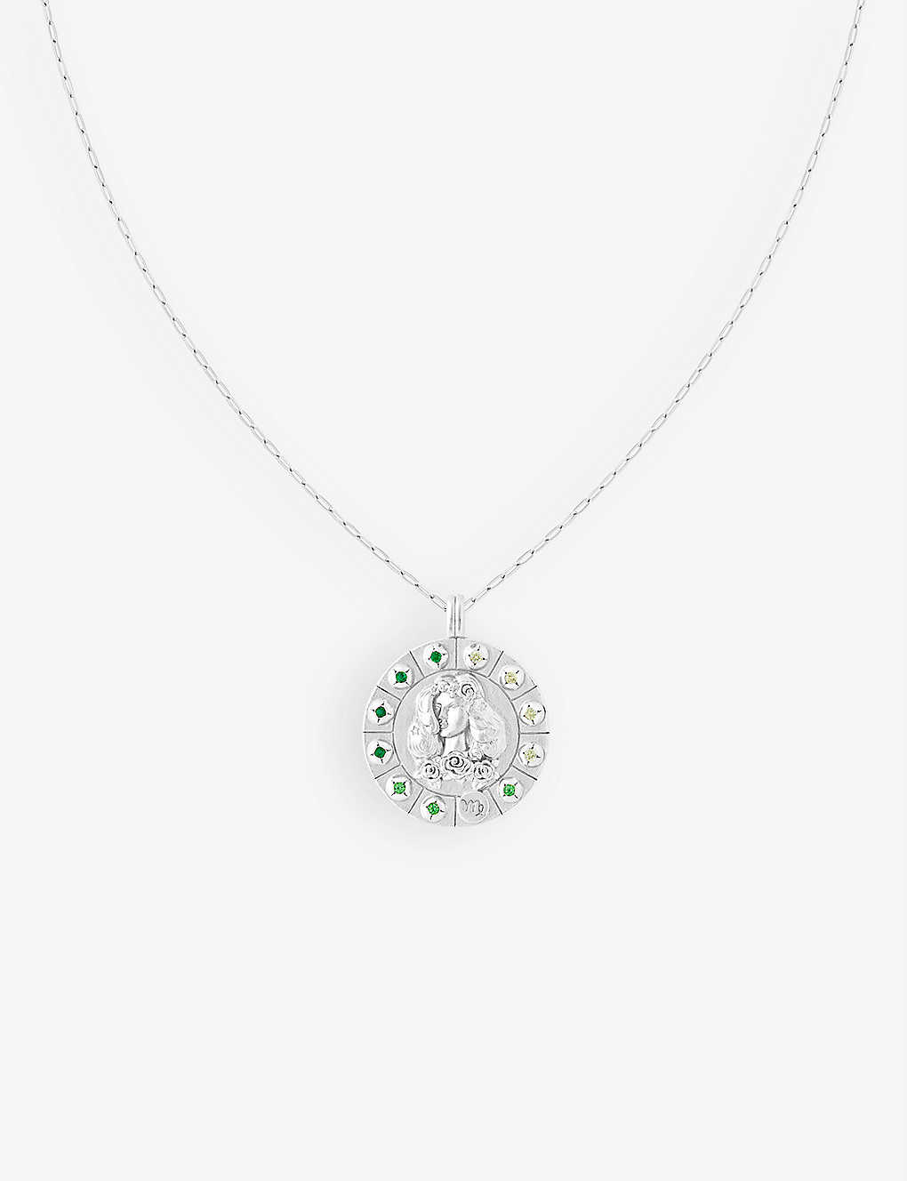 Astrid & Miyu Virgo Bold Zodiac Plated Recycled 925 Sterling-silver Necklace