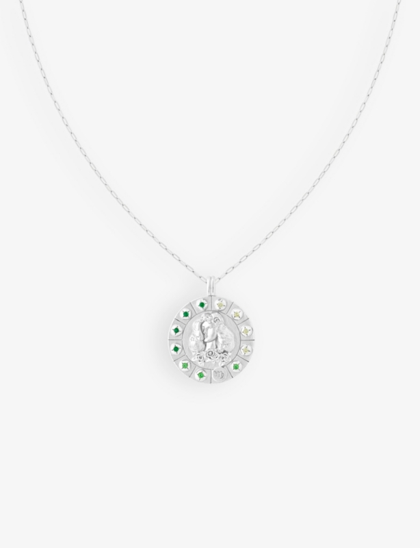 Virgo Bold Zodiac plated recycled 925 sterling-silver necklace