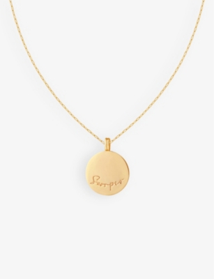 ASTRID & MIYU: Scorpio Bold Zodiac plated 925 sterling-silver necklace