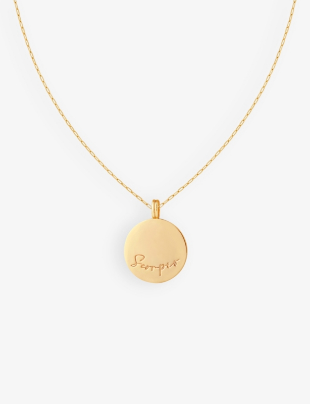 Scorpio Bold Zodiac plated 925 sterling-silver necklace