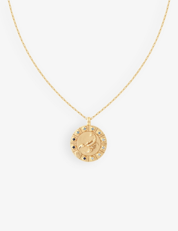Scorpio Bold Zodiac plated 925 sterling-silver necklace