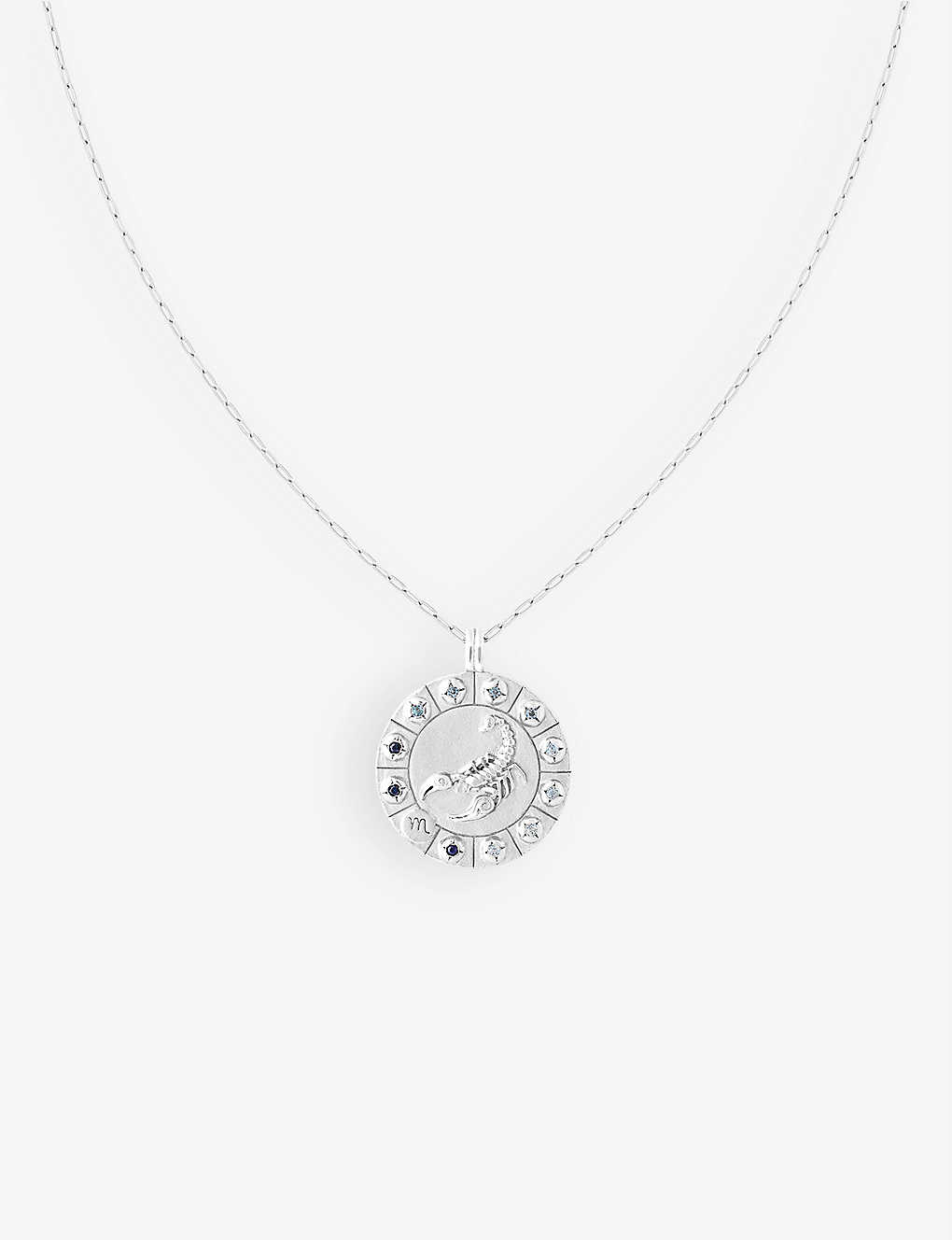 Astrid & Miyu Scorpio Bold Zodiac Plated Recycled 925 Sterling-silver Necklace