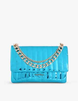 Carvela Womens Blue Rebel Faux-leather Shoulder Bag