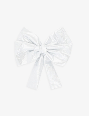 A SOUTH LONDON MAKERS MARKET: Bow metallic-effect woven hair clip