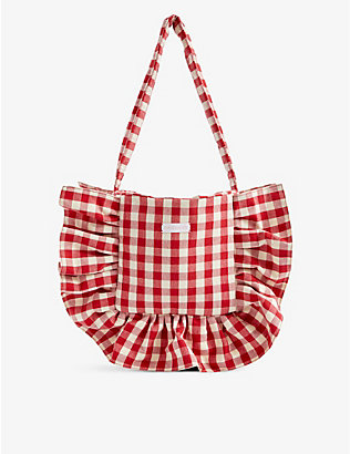 A SOUTH LONDON MAKERS MARKET: Puffy checked cotton-blend shoulder bag