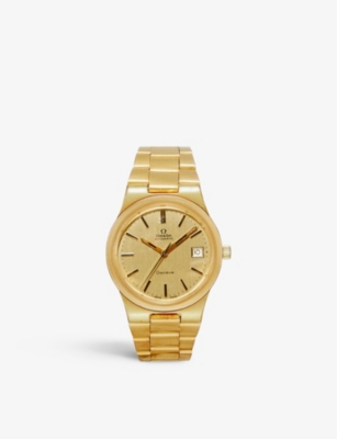 Reselfridges Watches Womens Gold Pre-loved Sn150 Omega Geneve Stainless-steel Automatic Watch