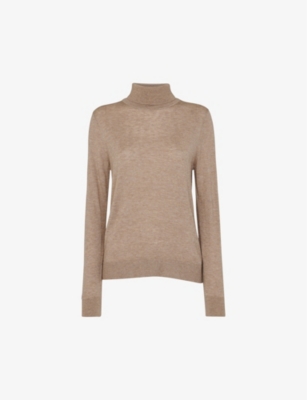 WHISTLES: Sparkle roll-neck wool-blend jumper