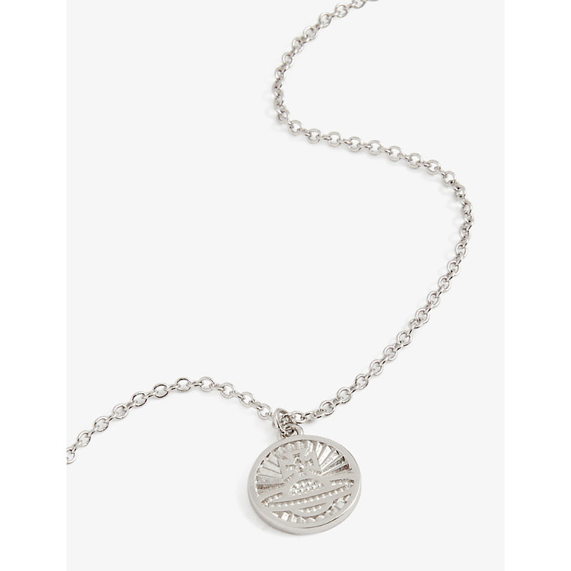 Shop Vivienne Westwood Mens Rhodium Richmond Silver-toned Plated Brass Pendant Necklace