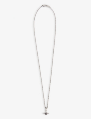 VIVIENNE WESTWOOD - Petite Orb ruthenium-plated brass necklace ...