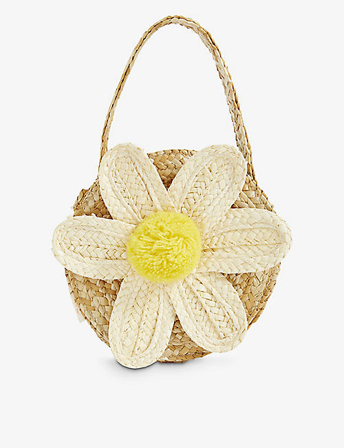 MERI MERI: Daisy straw top-handle bag