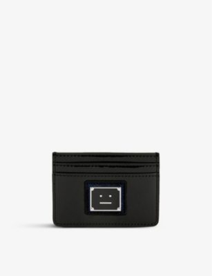 ACNE STUDIOS: Akila face-patch faux-leather cardholder
