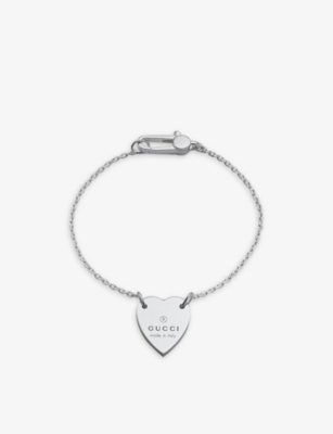 Shop Gucci Womens Silver Trademark 925 Sterling-silver Charm Bracelet