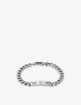 GUCCI Gucci Ghost aged sterling-silver bracelet