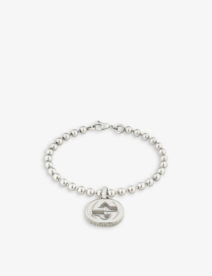 GUCCI Interlocking GG-charm 925 sterling-silver chain bracelet