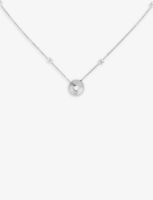 Shop Gucci Womens Silver Icon 18ct White-gold Pendant Necklace