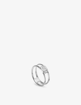 Gucci Interlocking G Silver Ring In Silver