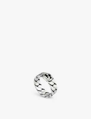 Gucci Interlocking-g Sterling Silver Ring In Silver