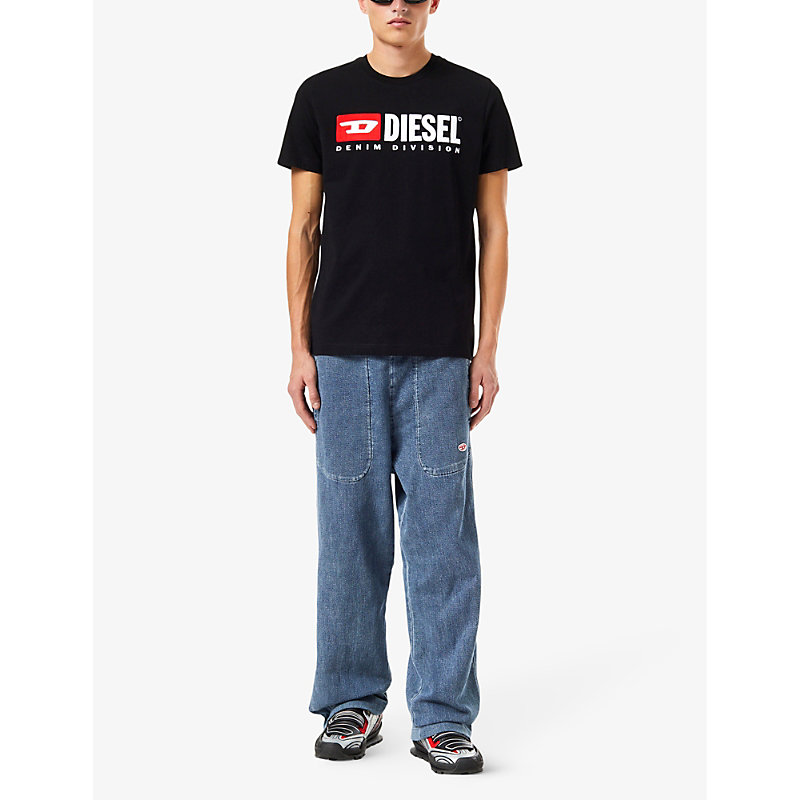 Shop Diesel T-diegor Brand-print Cotton-jersey T-shirt In 9xx