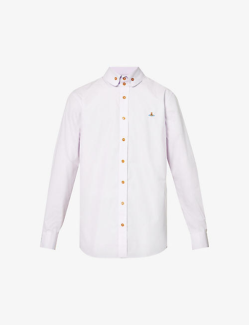 VIVIENNE WESTWOOD: Krall logo-embroidered cotton shirt