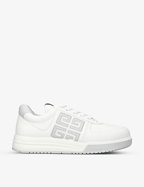 GIVENCHY: G4 brand-embellished leather low-top trainers