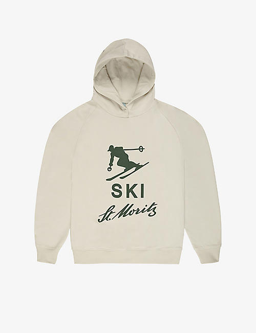 BALLY: Ski St-Moritz text-print cotton hoody