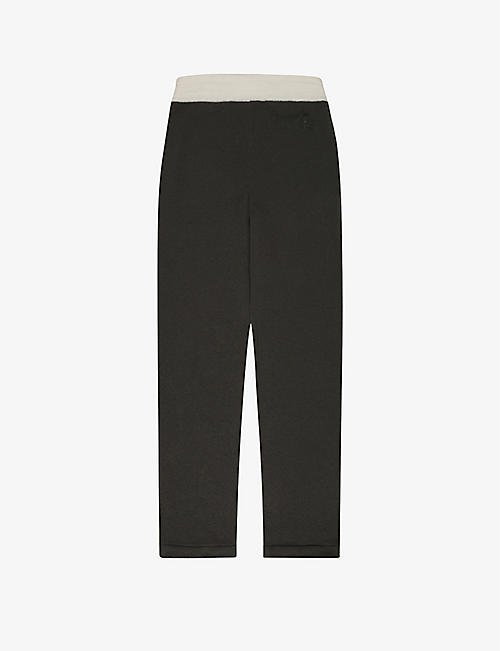 BALLY: Logo-embroidered straight-leg cashmere jogging bottoms