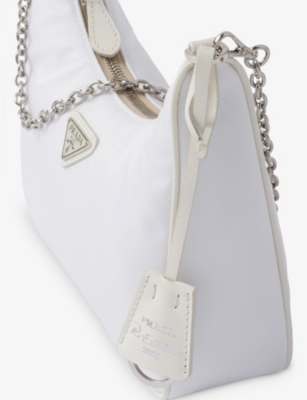 PRADA: Triangle brand-plaque re-nylon shoulder bag