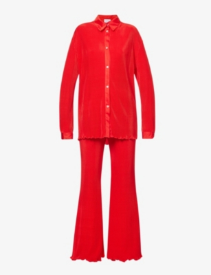 SLEEPER ORIGAMI PLISSÉ WOVEN PYJAMAS,63329637