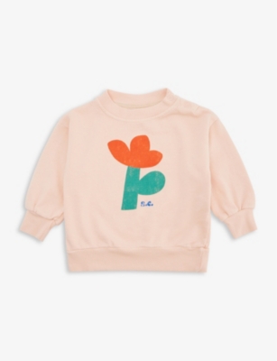 Bobo Choses Baby Sea Flower Cotton Sweatshirt In Light Pink