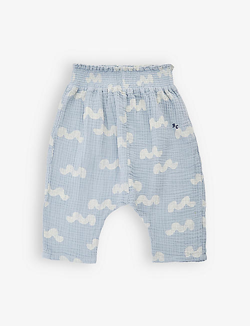 BOBO CHOSES: Wave-print relaxed-fit cotton trousers 6-24 months