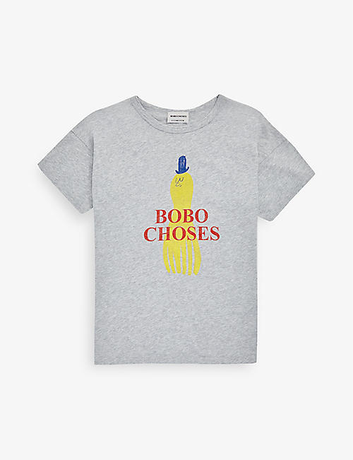 BOBO CHOSES: Squid-print cotton-jersey T-shirt 4-13 years