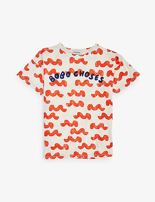 BOBO CHOSES: Graphic logo-print organic-cotton T-shirt 4-13 years