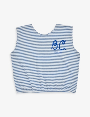 BOBO CHOSES: Stripe-pattern organic cotton-blend tank top 4-13 years