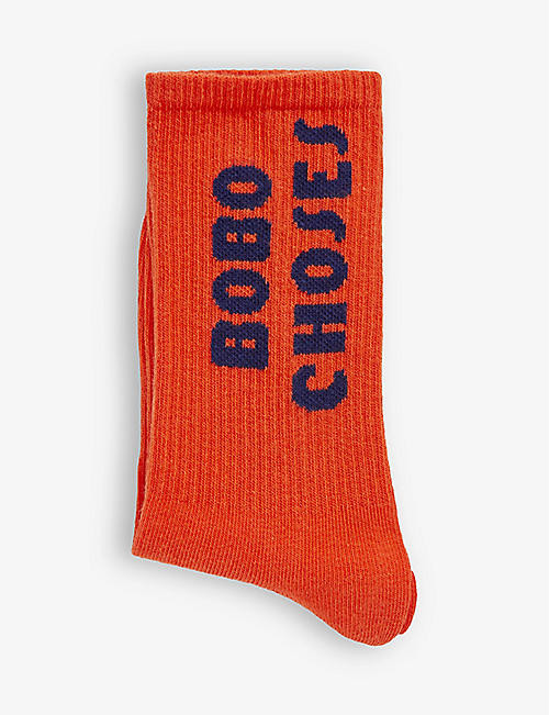 BOBO CHOSES: Logo-embroidered stretch-cotton blend socks