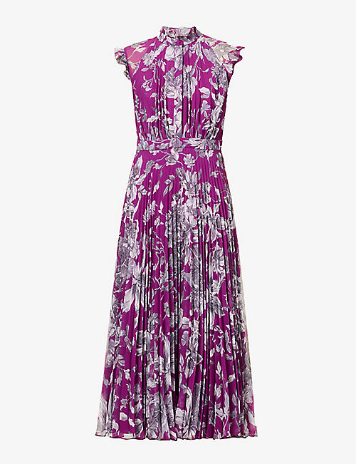 ERDEM: Roisin floral-patterned woven midi dress