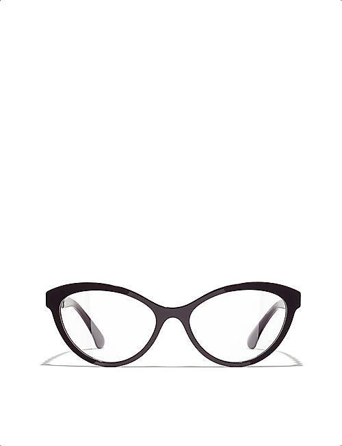 CHANEL: CH3428Q cat-eye frame acetate optical glasses