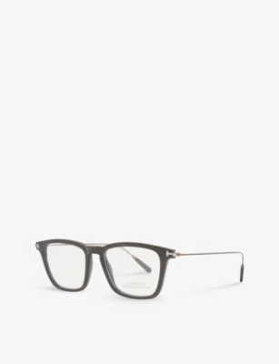 Shop Tom Ford Womens Black Ft5851 Rectangular-frame Acetate Optical Glasses