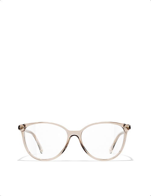 CHANEL: CH3446 oval-frame acetate glasses