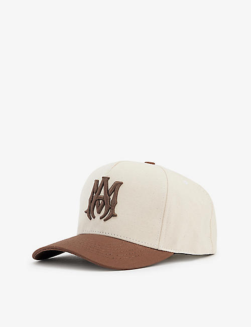 AMIRI: Monogram-embroidered cotton baseball cap