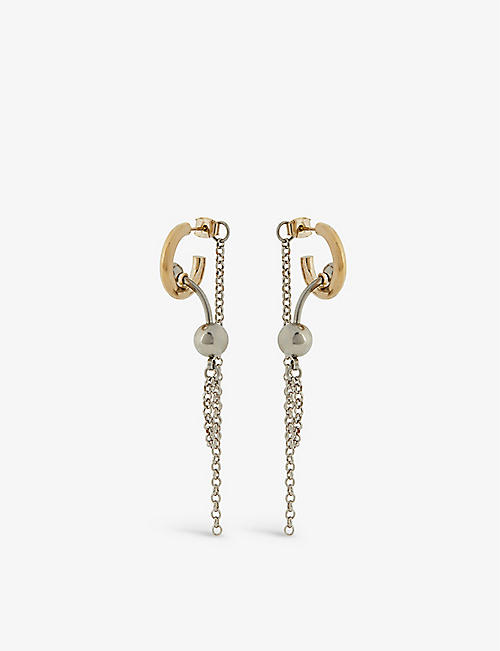 JUSTINE CLENQUET: Alexa silver-tone brass earrings